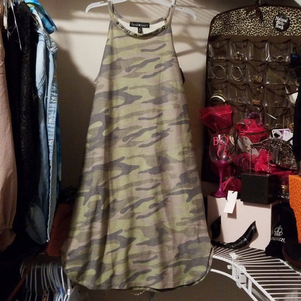 Camo mini dress